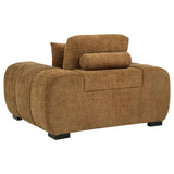 Octavia Amber Fabric Upholstered Track Arm Accent Chair from Coaster - Luna Furniture