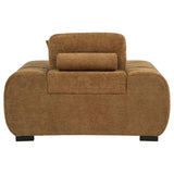 Octavia Amber Fabric Upholstered Track Arm Accent Chair from Coaster - Luna Furniture