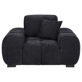Octavia Black Fabric Upholstered Track Arm Accent Chair from Coaster - Luna Furniture