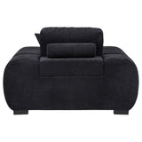 Octavia Black Fabric Upholstered Track Arm Accent Chair from Coaster - Luna Furniture