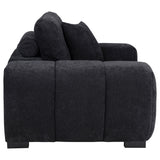 Octavia Black Fabric Upholstered Track Arm Accent Chair from Coaster - Luna Furniture