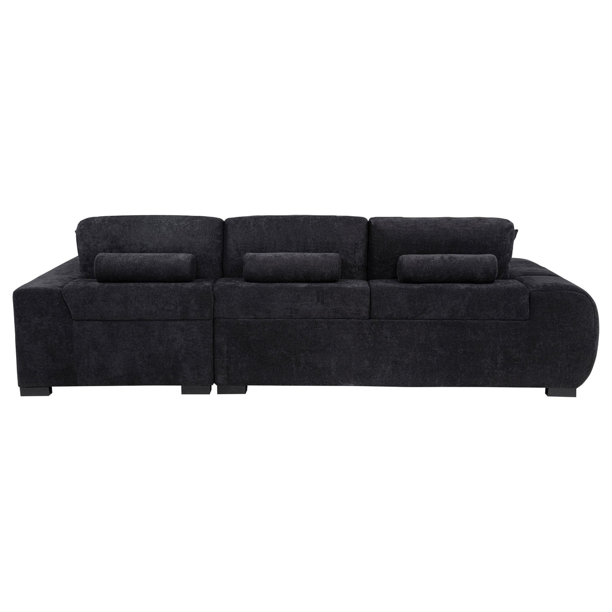 Octavia Black Fabric Upholstered Track Arm Sectional Sofa from Coaster - Luna Furniture