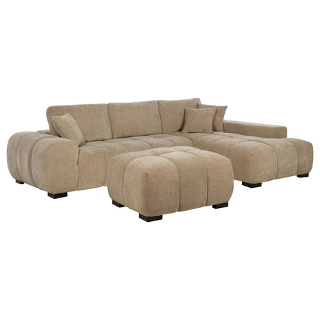 Octavia Camel Upholstered Rectangular Ottoman from Coaster - Luna Furniture