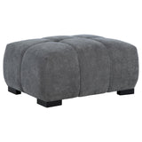 Octavia Charcoal Gray Upholstered Rectangular Ottoman from Coaster - Luna Furniture