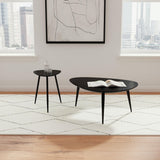Odessa Black Triangular Solid Wood Coffee Table from Coaster - Luna Furniture