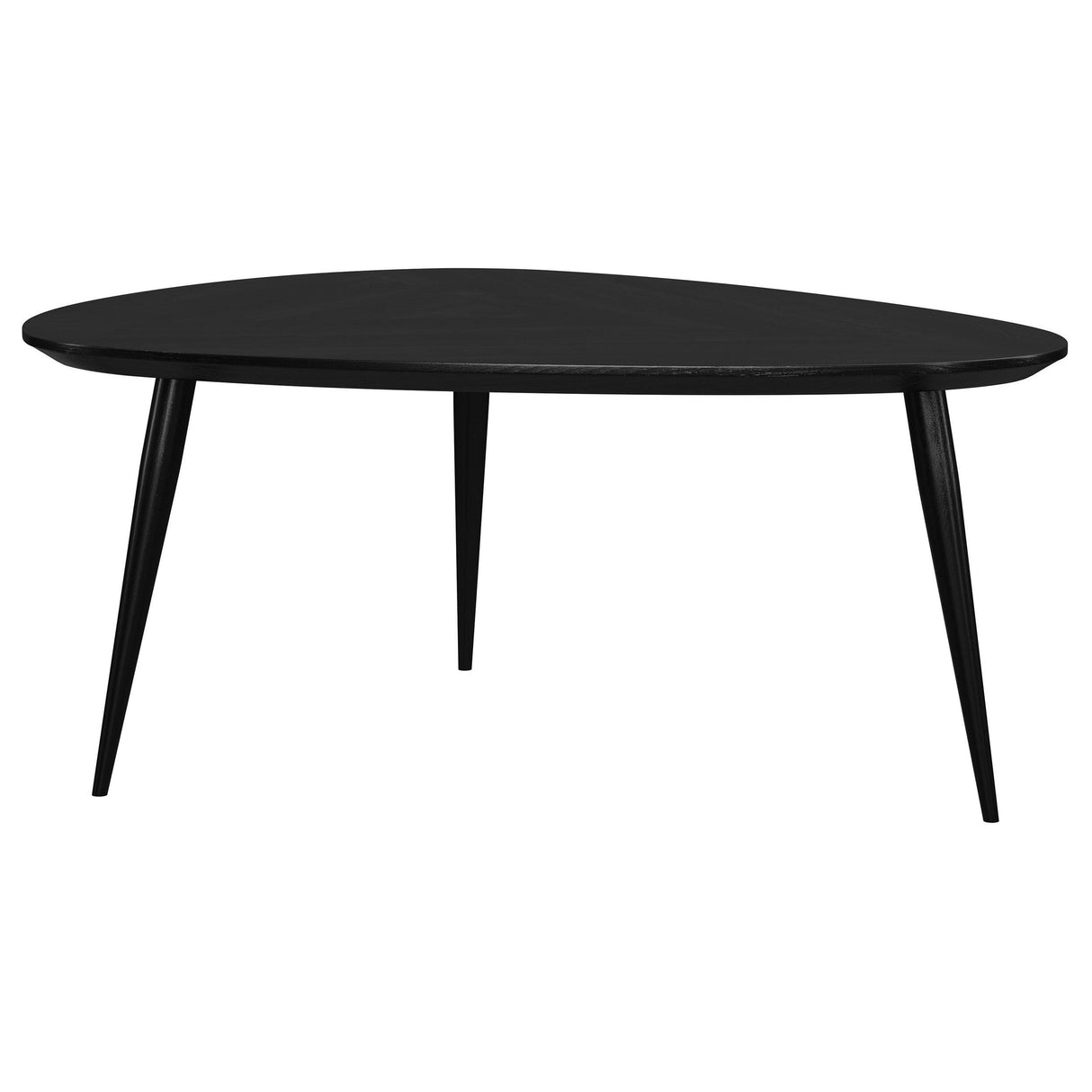 Odessa Black Triangular Solid Wood Coffee Table from Coaster - Luna Furniture
