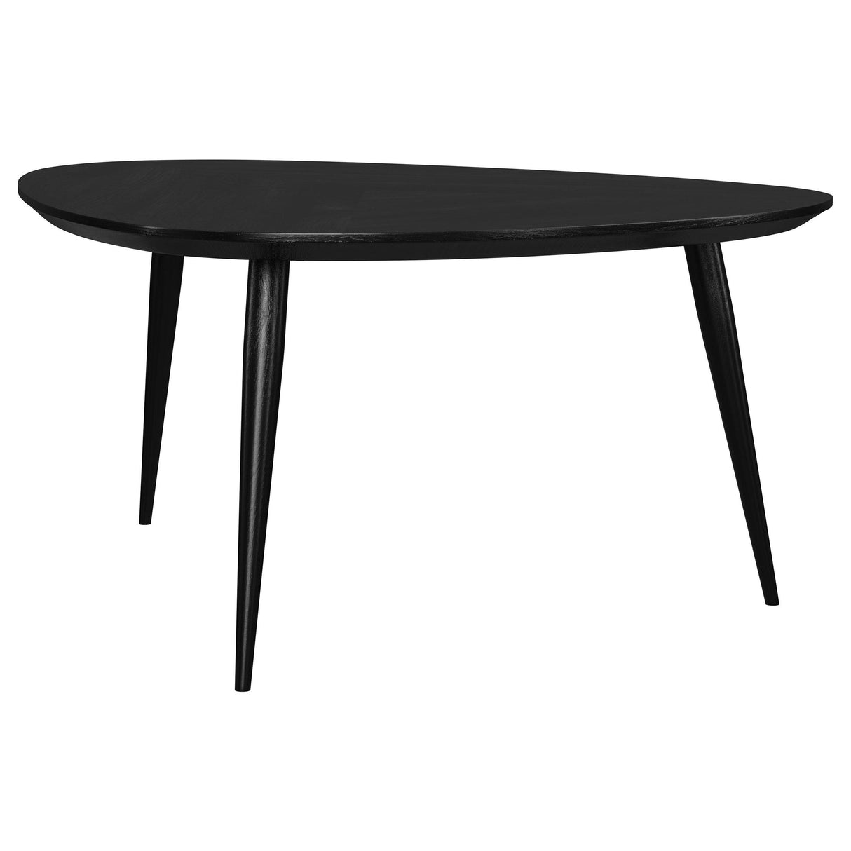 Odessa Black Triangular Solid Wood Coffee Table from Coaster - Luna Furniture