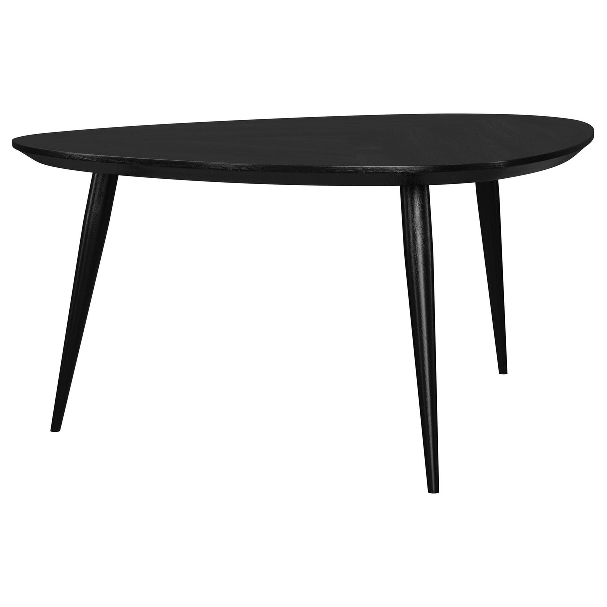 Odessa Black Triangular Solid Wood Coffee Table from Coaster - Luna Furniture