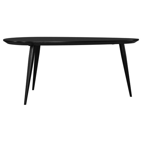 Odessa Black Triangular Solid Wood Coffee Table from Coaster - Luna Furniture