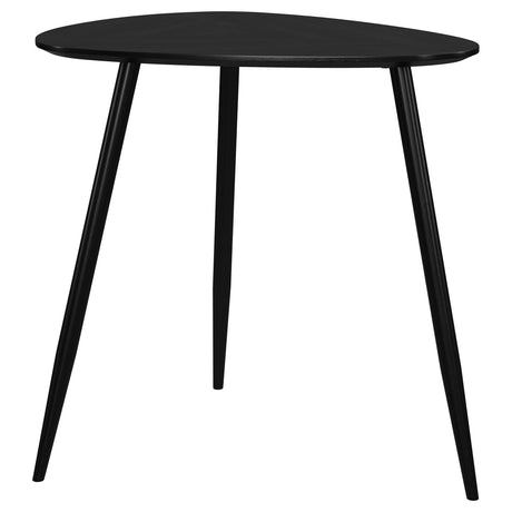 Odessa Black Triangular Solid Wood End Table from Coaster - Luna Furniture