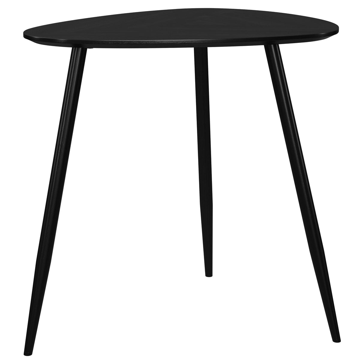 Odessa Black Triangular Solid Wood End Table from Coaster - Luna Furniture