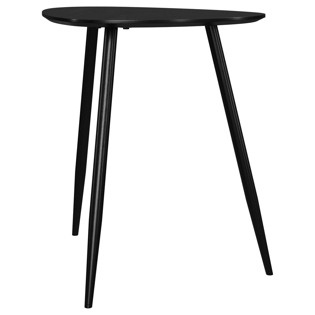 Odessa Black Triangular Solid Wood End Table from Coaster - Luna Furniture