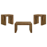 Odilia Auburn 3-Piece Solid Wood Coffee and End Table Set from Coaster - Luna Furniture