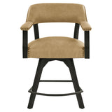 Rylie Black/Sand Vegan Leather 24" Counter Captains Chair from Steve Silver - Luna Furniture