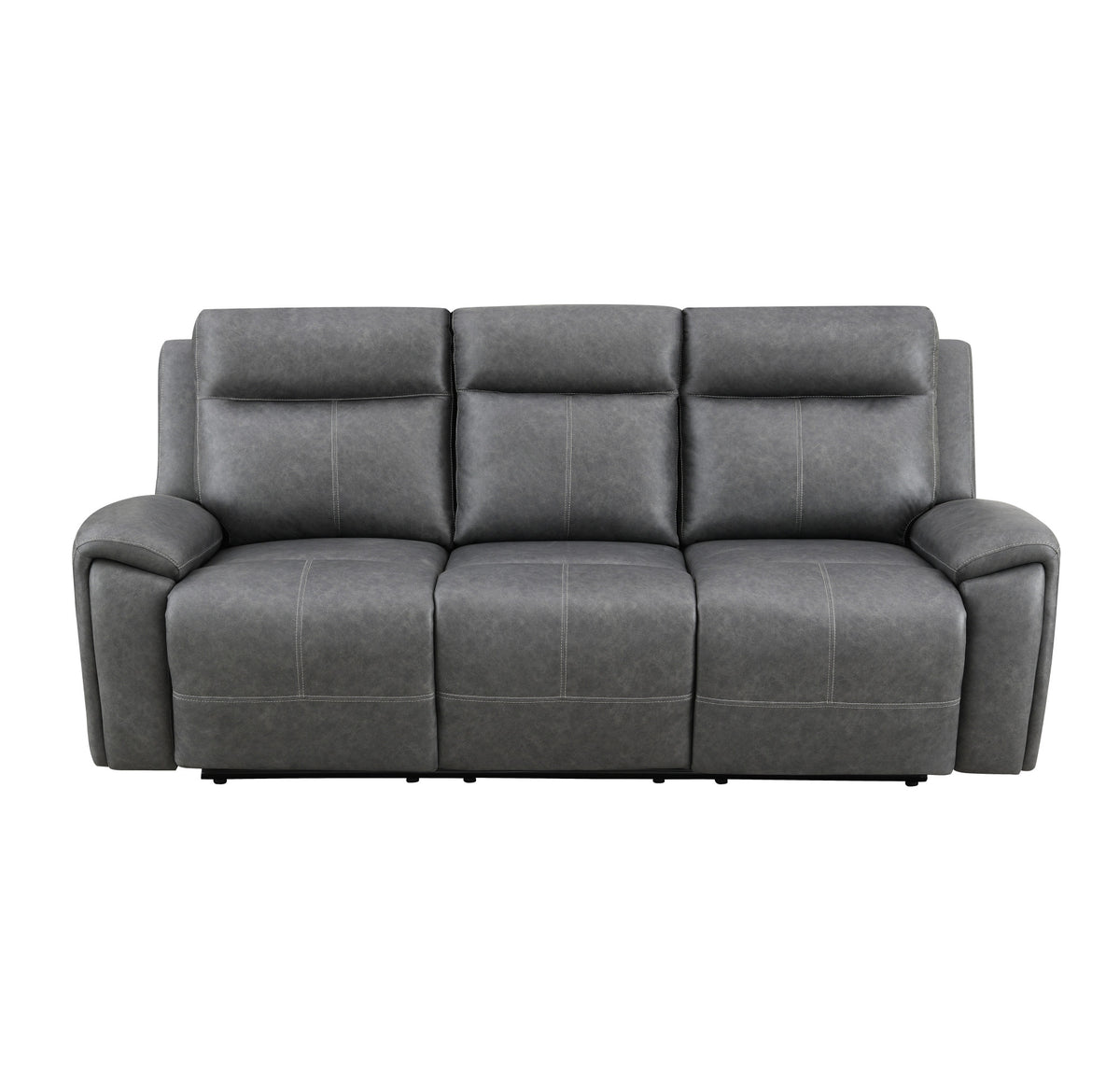 Gaston Gray Reclining Sofa with Drop-Down Console from Steve Silver - Luna Furniture