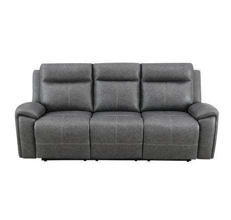 Gaston Gray Reclining Sofa with Drop-Down Console from Steve Silver - Luna Furniture