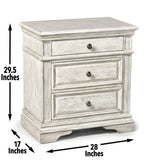Highland Park Cathedral White 4-Piece King Bedroom Set (King Bed/DR/MR/NS) from Steve Silver - Luna Furniture