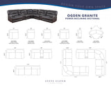 Ogden Granite 6-Piece Power Sectional from Steve Silver - Luna Furniture