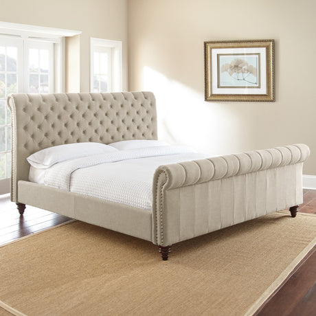 Swanson King Bed, Sand from Steve Silver - Luna Furniture
