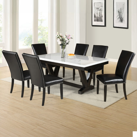 Finley Black PU Side Chair, Set of 2 from Steve Silver - Luna Furniture