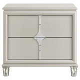Olivia Pearl White 2-Drawer Nightstand from Coaster - Luna Furniture