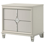 Olivia Pearl White 2-Drawer Nightstand from Coaster - Luna Furniture