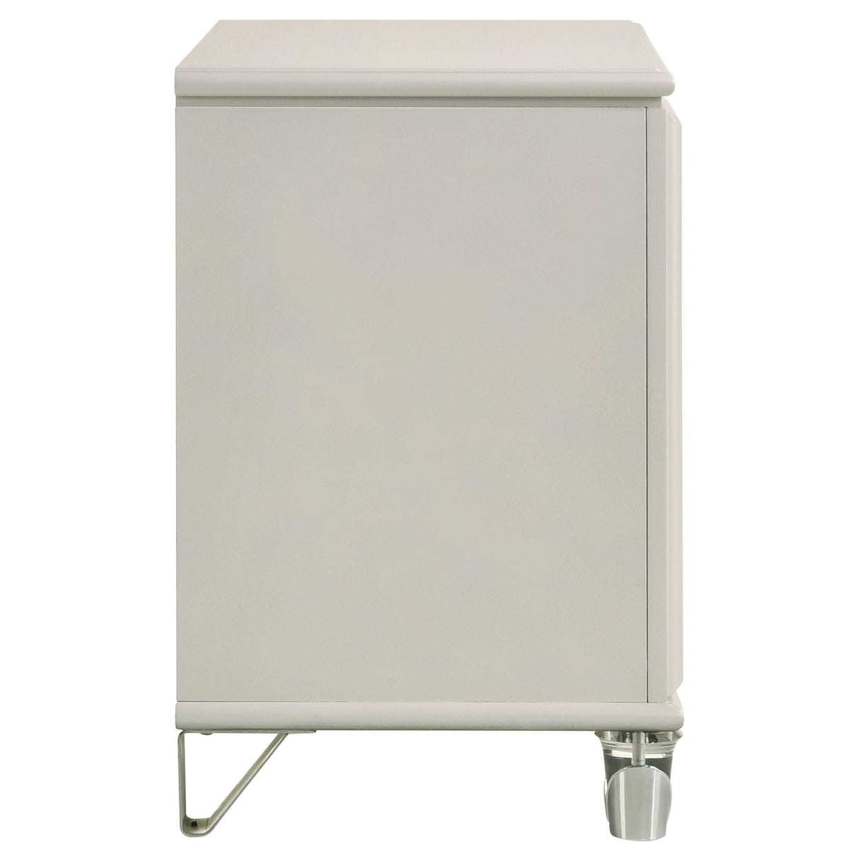 Olivia Pearl White 2-Drawer Nightstand from Coaster - Luna Furniture