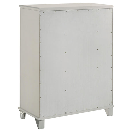 Olivia Pearl White 5-Drawer Bedroom Chest from Coaster - Luna Furniture