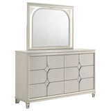 Olivia Pearl White 6-Drawer Dresser and LED Mirror from Coaster - Luna Furniture