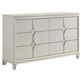 Olivia Pearl White 6-Drawer Dresser from Coaster - Luna Furniture