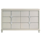 Olivia Pearl White 6-Drawer Dresser from Coaster - Luna Furniture