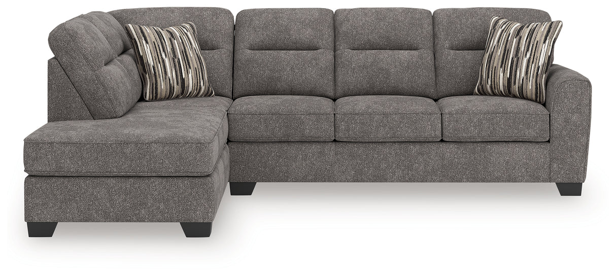 Olten Graphite 2-Piece LAF Sectional from Ashley - Luna Furniture