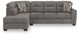 Olten Graphite 2-Piece LAF Sectional from Ashley - Luna Furniture