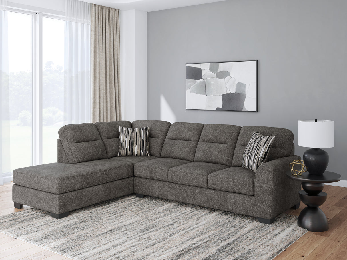 Olten Graphite 2-Piece LAF Sectional from Ashley - Luna Furniture