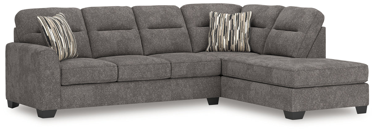 Olten Graphite 2-Piece RAF Sectional from Ashley - Luna Furniture