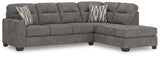 Olten Graphite 2-Piece RAF Sectional from Ashley - Luna Furniture