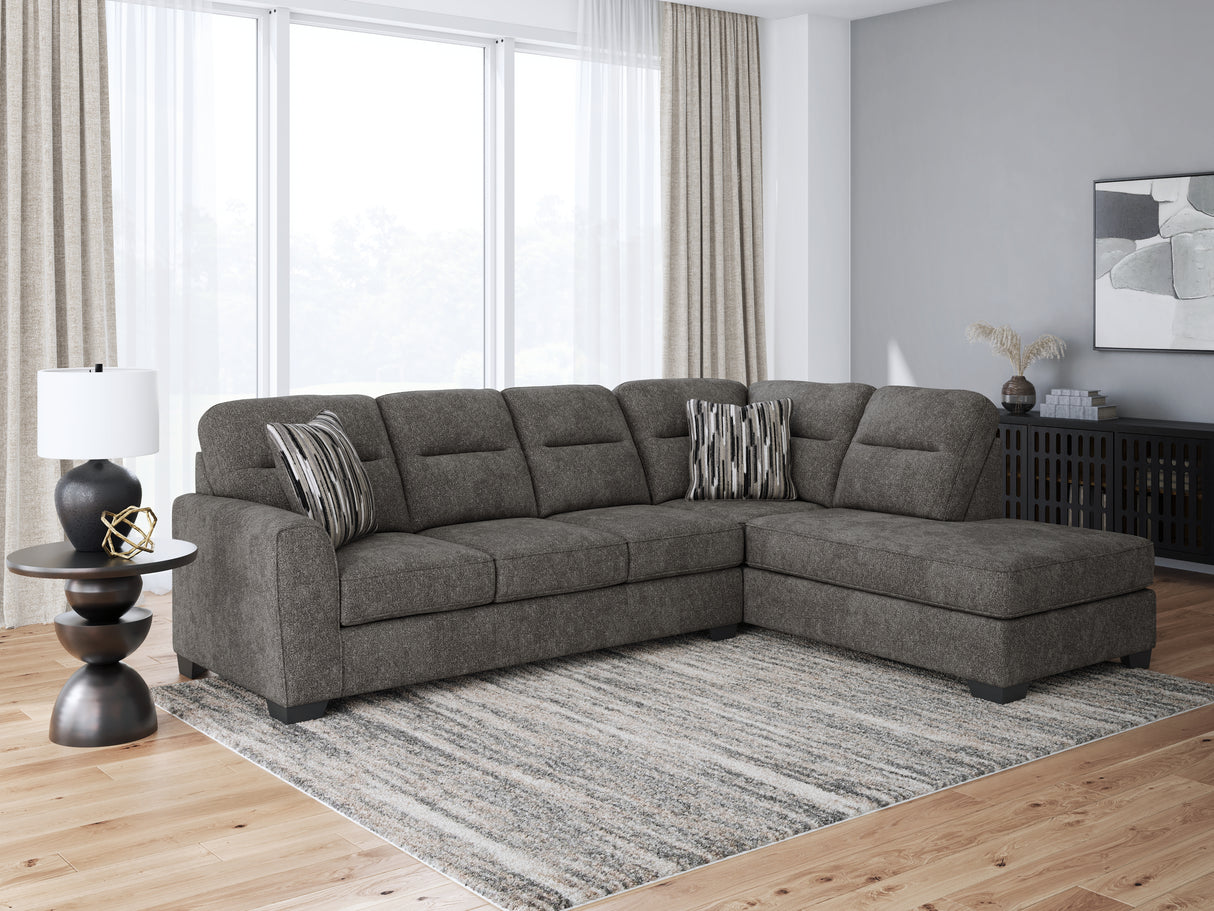 Olten Graphite 2-Piece RAF Sectional from Ashley - Luna Furniture