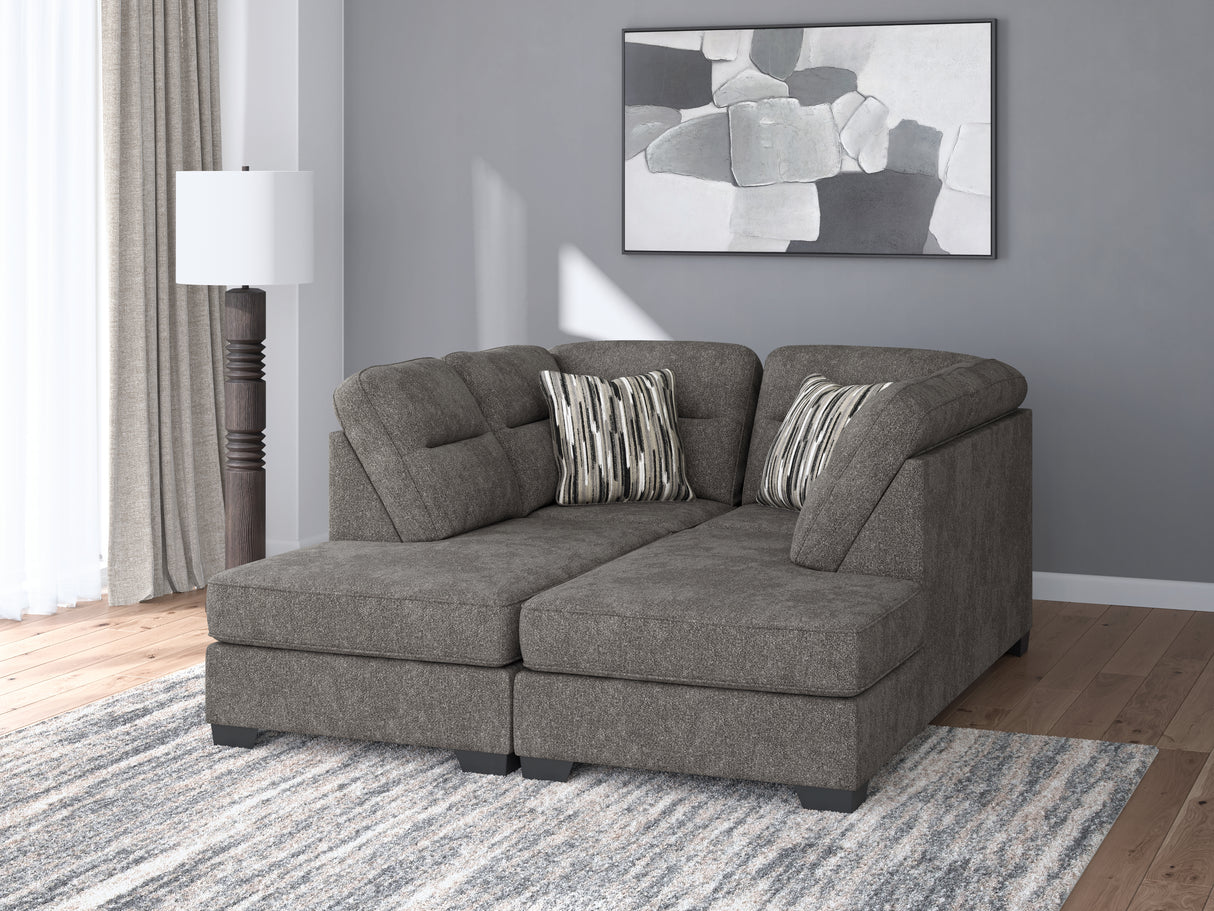 Olten Graphite Left-Arm Facing Corner Chaise from Ashley - Luna Furniture