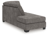 Olten Graphite Left-Arm Facing Corner Chaise from Ashley - Luna Furniture