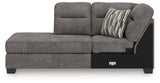 Olten Graphite Left-Arm Facing Corner Chaise from Ashley - Luna Furniture