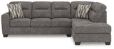 Olten Graphite Left-Arm Facing Sofa from Ashley - Luna Furniture