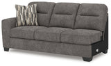 Olten Graphite Left-Arm Facing Sofa from Ashley - Luna Furniture