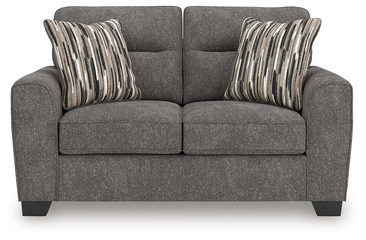 Olten Graphite Loveseat from Ashley - Luna Furniture