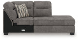 Olten Graphite Right-Arm Facing Corner Chaise from Ashley - Luna Furniture