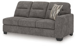 Olten Graphite Right-Arm Facing Sofa from Ashley - Luna Furniture