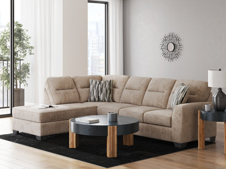 Olten Mocha 2-Piece LAF Sectional from Ashley - Luna Furniture