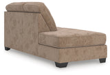 Olten Mocha Left-Arm Facing Corner Chaise from Ashley - Luna Furniture