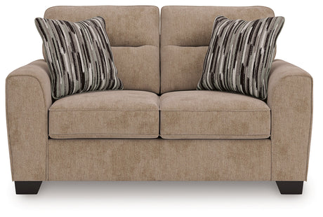 Olten Mocha Loveseat from Ashley - Luna Furniture