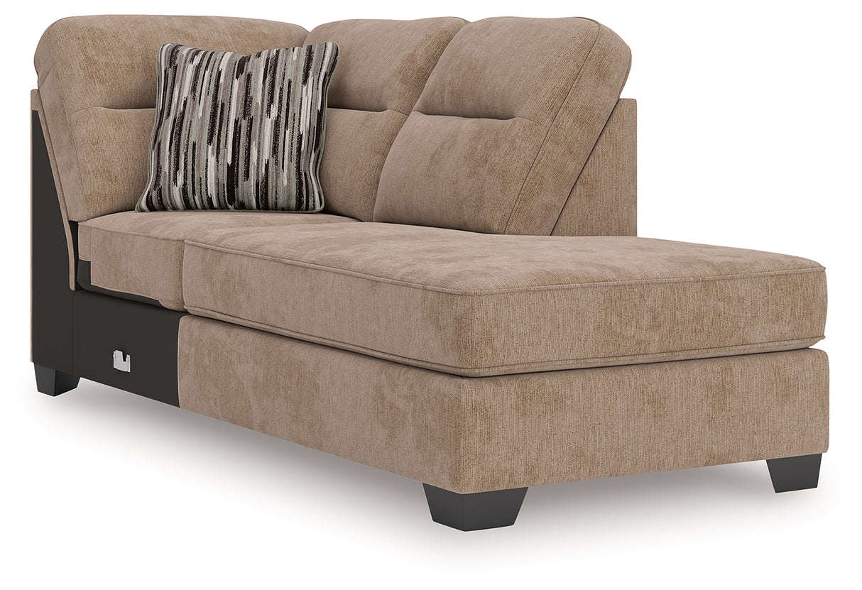 Olten Mocha Right-Arm Facing Corner Chaise from Ashley - Luna Furniture
