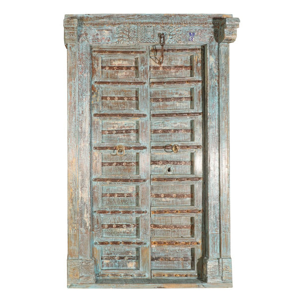 Wooden Door With Frame, 39 x 81"